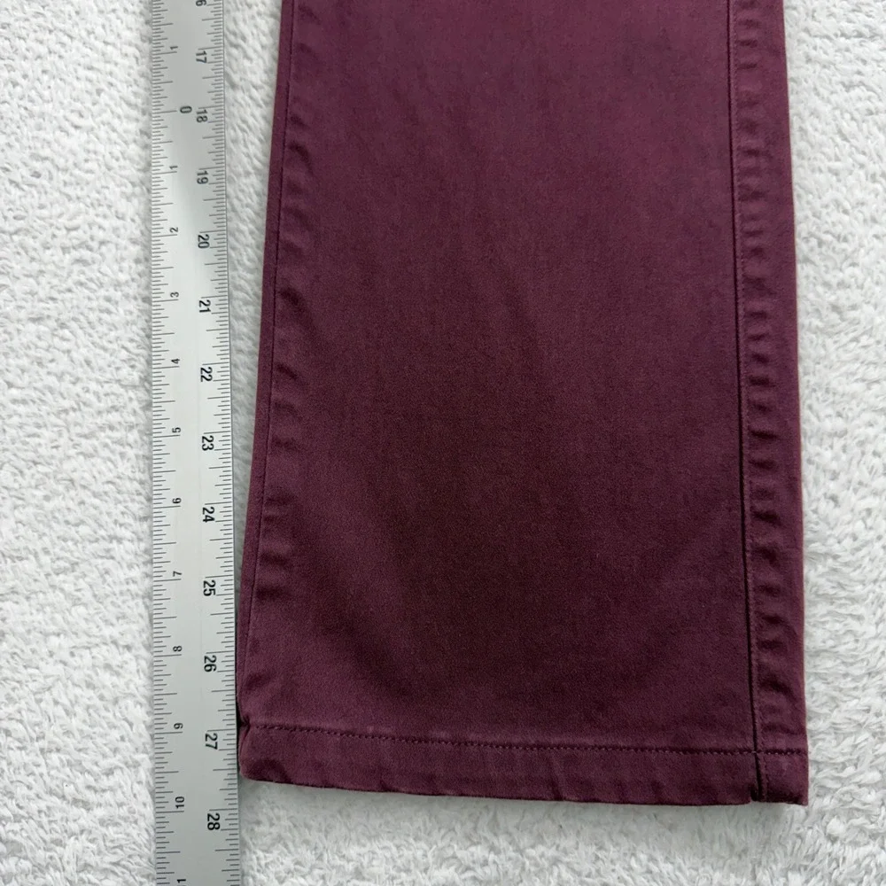 Peter Millar Mens 32 Burgundy Cotton Modal Stretch 5-Pocket Straight Leg Pants